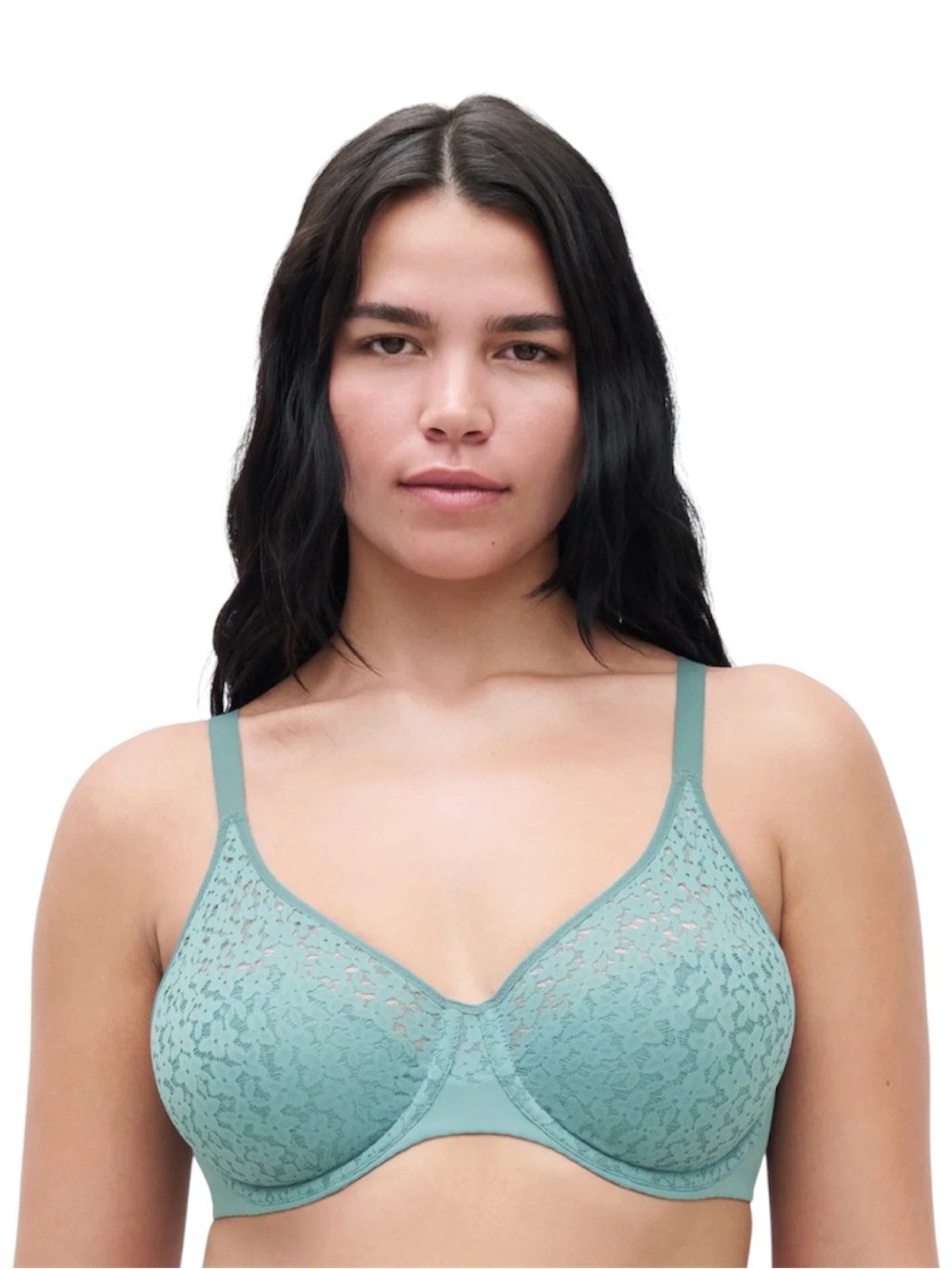NWT Chantelle Norah Comfort Unlined Lace Bra Blue 36D